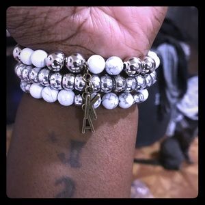 Custom beaded charm bracelet